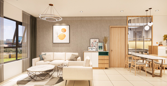  Căn hộ Vinhomes Grand Park hướng ban công tây bắc không có nội thất diện tích 66.5m²