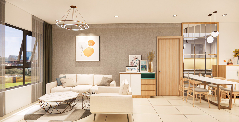  Căn hộ Vinhomes Grand Park hướng ban công tây bắc không có nội thất diện tích 66.5m²