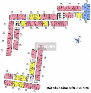  Căn hộ The Rivana diện tích 71m2, thiết kế 2 phòng ngủ.