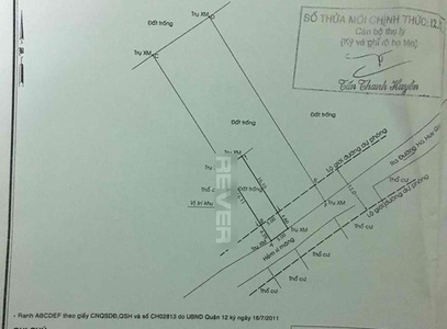 Đất nền Quận 12 Đất nền diện tích 5m x 21.1m có sổ hồng, khu dân cư hiện hữu.