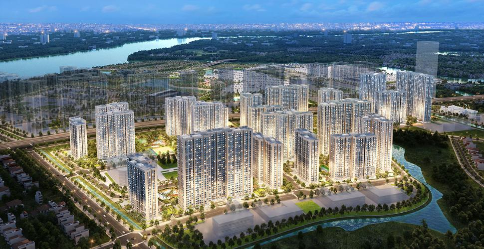 Studio Vinhomes Grand Park, Quận 9 Studio Vinhomes Grand Park tầng 8 thiết kế 1 phòng ngủ không vách ngăn.