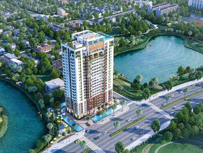  Căn hộ Ascent Lakeside hướng ban công đông không có nội thất diện tích 90m².