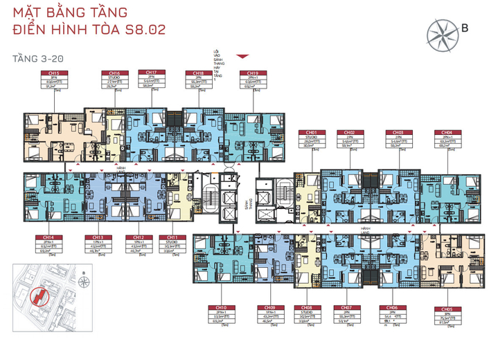 Studio Vinhomes Grand Park, Quận 9 Studio Vinhomes Grand Park tầng 8 thiết kế 1 phòng ngủ không vách ngăn.