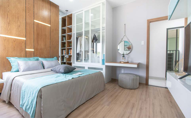  Căn hộ Picity High Park hướng ban công tây không có nội thất diện tích 57.64m².