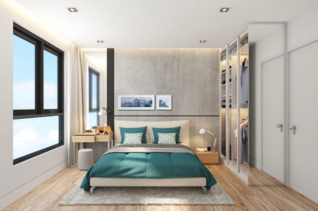 Căn hộ CitiAlto, Quận 2 Căn hộ CitiAlto tầng 22 ban công hướng Đông Nam đón gió mát.