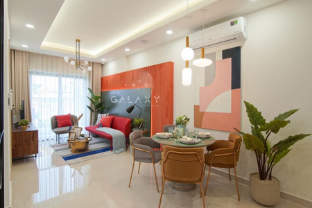 nhà mẫu căn hộ New Galaxy Căn hộ New Galaxy hướng ban công đông không có nội thất diện tích 62m²