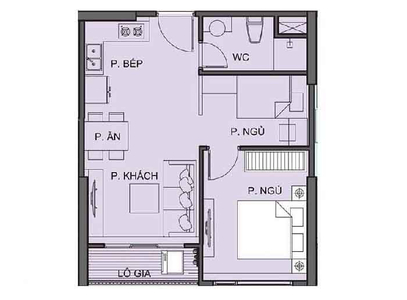  Căn hộ Vinhomes Grand Park hướng ban công đông bắc không có nội thất diện tích 46.5m²