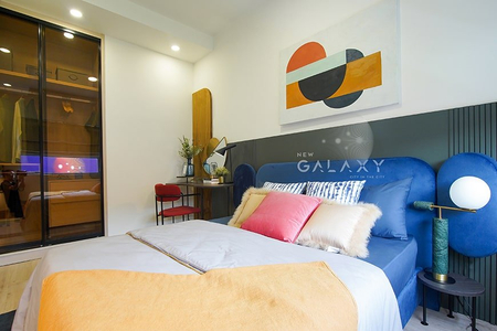 nhà mẫu căn hộ New Galaxy Căn hộ New Galaxy thiết kế hiện đại, không nội thất.