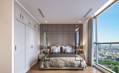  Căn hộ Opal Skyline hướng ban công tây bắc nội thất cơ bản diện tích 60.64m²