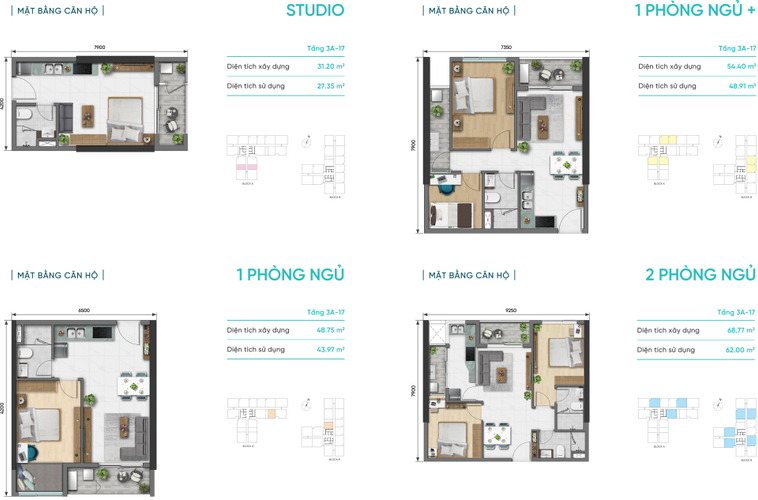  Studio D-Aqua diện tích 27.35m2 rộng thoáng, khu dân cư hiện hữu.