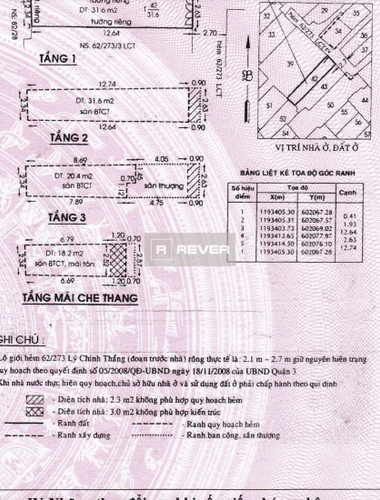  Nhà phố đường Lý Chính Thắng diện tích đất 31.6m2 rộng thoáng.