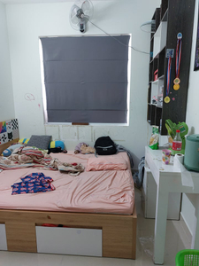 phòng ngủ căn hộ Topaz City Căn hộ Topaz City tầng 5 thiết kế 2 phòng ngủ, đầy đủ nội thất.