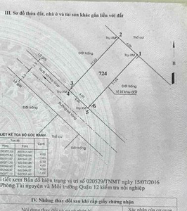 Đất nền Quận 12 Đất nền hẻm xe hơi đường Nguyễn Thị Nhuần diện tích 46.1m2.