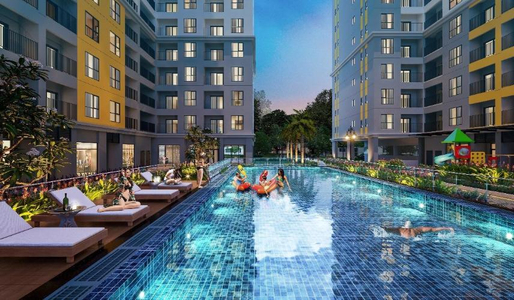 Căn hộ Bcons Plaza, Dĩ An Căn hộ Bcons Plaza không có nội thất diện tích 57.28m²