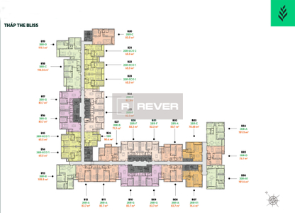  Căn hộ Urban Green không có nội thất diện tích 71.3m².