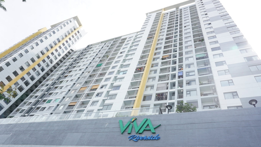 building căn hộ ViVa Riverside Căn hộ Viva Riverside tầng 7 thiết kế 1 phòng ngủ, đầy đủ nội thất.