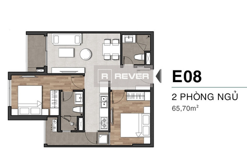  Căn hộ Moonlight Centre Point nội thất cơ bản diện tích 65.7m²