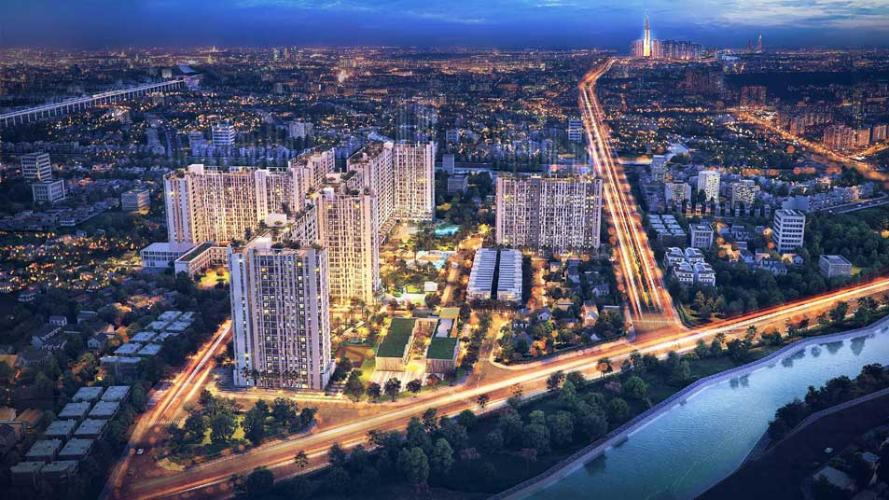  Căn hộ Picity High Park hướng ban công tây không có nội thất diện tích 57.64m².