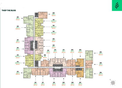  Căn hộ Urban Green hướng ban công tây bắc không có nội thất diện tích 83.7m²