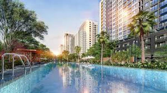  Căn hộ Picity High Park hướng ban công tây không có nội thất diện tích 57.64m².