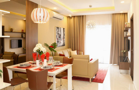 nhà mẫu căn hộ Q7 Saigon Riverside Căn hộ Q7 Saigon Riverside hướng ban công bắc không có nội thất diện tích 66m²