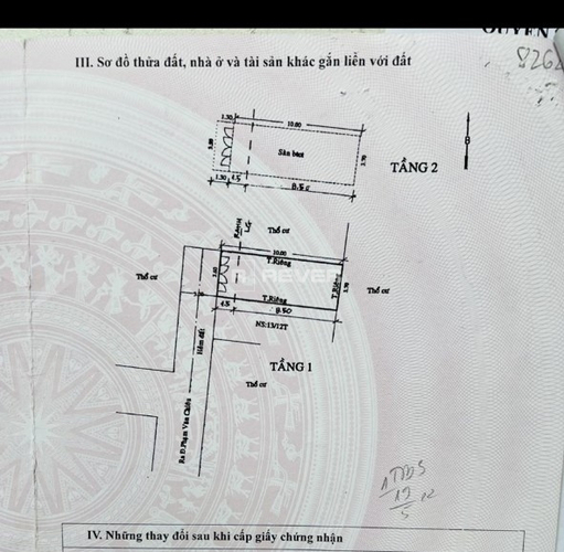  Nhà phố Đường Lê Văn Thọ 2 tầng diện tích 36.5m² hướng tây nam pháp lý sổ hồng