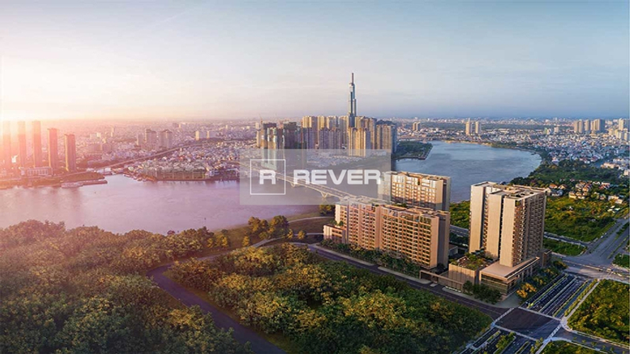  Căn hộ The River Thủ Thiêm hướng ban công đông nam nội thất cơ bản diện tích 63.85m²