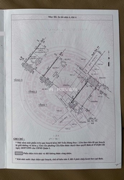  Nhà phố Đường Trần Đình Xu 3 tầng diện tích 91m² hướng tây nam pháp lý sổ hồng.