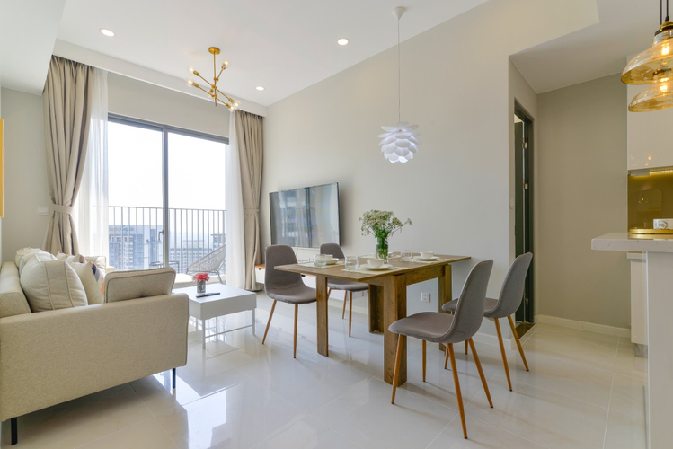 Căn hộ Masteri An Phú, Quận 2 Căn hộ Masteri An Phú tầng cao view đón gió mát, đầy đủ nội thất.