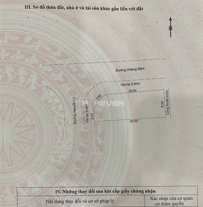  Đất nền Đường Hoàng Sâm diện tích 154.6m² hướng tây pháp lý sổ hồng.