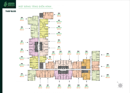  Căn hộ Urban Green hướng ban công tây nam nội thất cơ bản diện tích 83m²