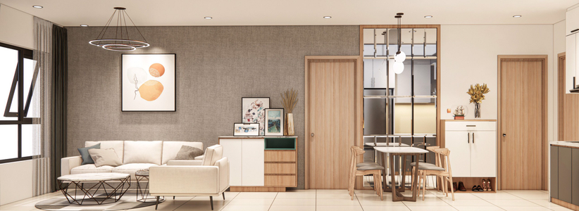  Căn hộ Vinhomes Grand Park hướng ban công tây bắc không có nội thất diện tích 66.5m²