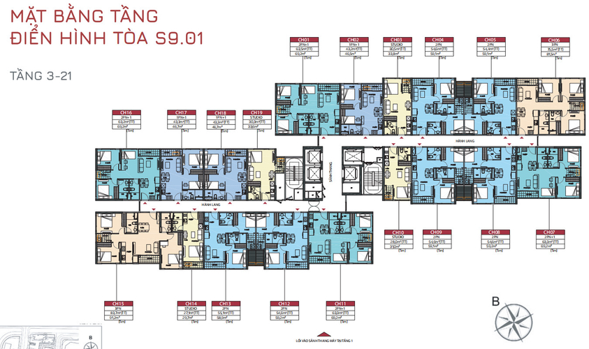 Studio Vinhomes Grand Park, Quận 9 Studio Vinhomes Grand Park thiết kế hiện đại, bàn giao không nội thất.