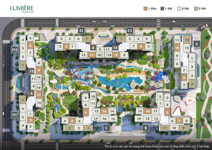  Căn hộ LUMIÈRE Boulevard nội thất cơ bản diện tích 74.3m²