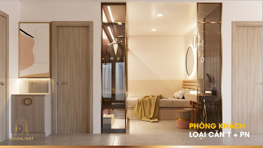  Căn hộ Moonlight Centre Point hướng ban công tây nam nội thất cơ bản diện tích 65.7m²