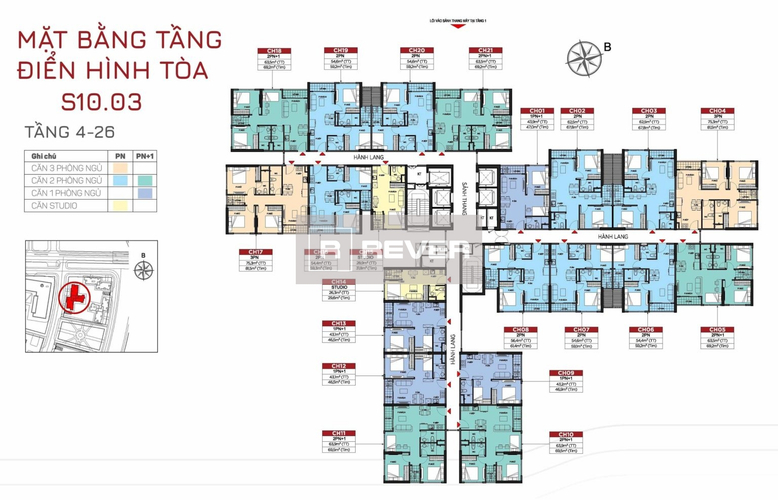 Căn hộ Vinhomes Grand Park không có nội thất diện tích 46.9m²