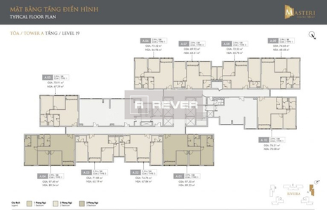  Căn hộ Masteri Centre Point nội thất cơ bản diện tích 74.68m²