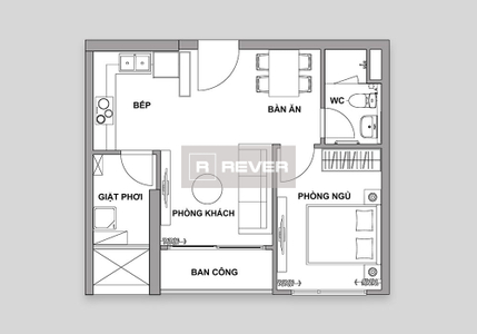 Căn hộ The Rivana  không có nội thất diện tích 50m²