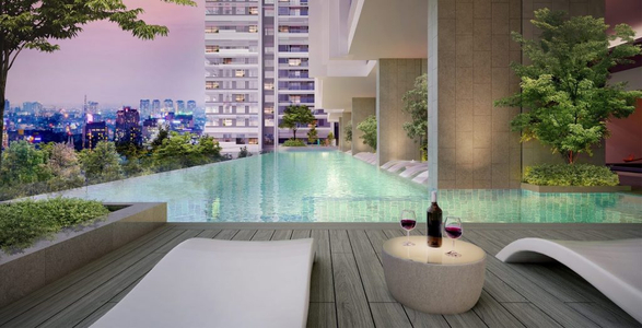 Căn hộ Kingdom 101 Bán căn hộ Kingdom 101, Quận 10, diện tích 90.06m2 tầng cao, 3PN, ban công hướng Tây Nam 