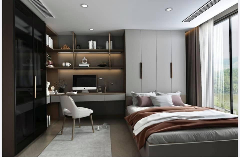 scaled_PHỐI CẢNH PHÒNG NGỦ 2.jpg Căn hộ Vinhomes Grand Park hướng Đông Nam, diện tích 53.9m²