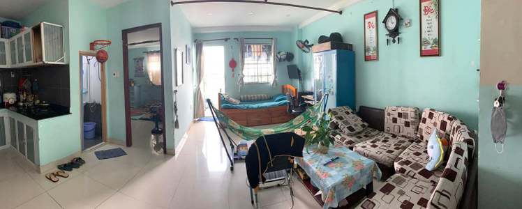 Căn hộ Nguyễn Quyền tầng 7 thiết kế 2 phòng ngủ, đầy đủ nội thất.