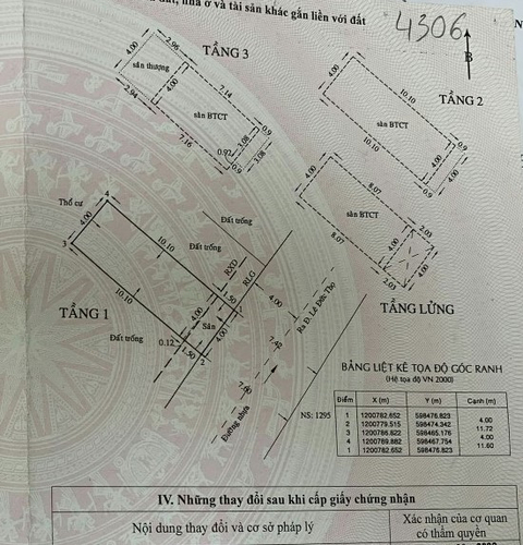 Nhà phố Quận Gò Vấp Nhà phố có diện tích đất 4m x 12m vuông vắn, khu dân cư sầm uất.