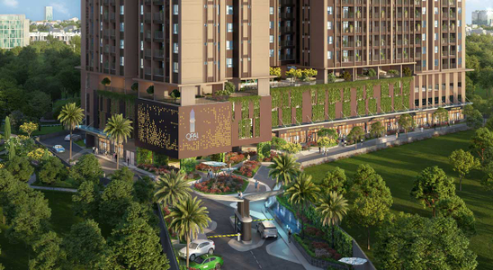  Căn hộ Opal Skyline hướng ban công tây nam không có nội thất diện tích 68.37m²