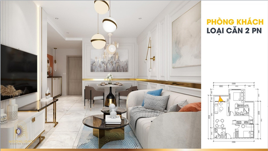 Căn hộ Moonlight Centre Point, Quận Bình Tân Studio Moonlight Centre Point tầng 16 thiết kế 2 phòng ngủ, nội thất cơ bản.