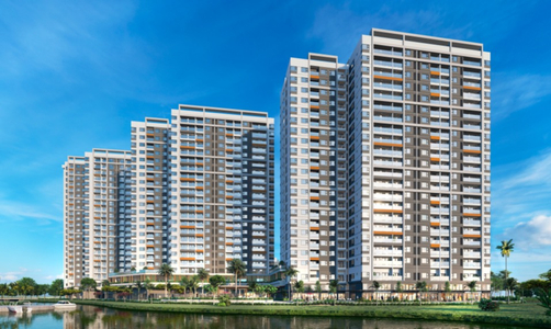 Mizuki Park Bình Chánh Căn hộ tầng 17 Mizuki Park không có nội thất, cửa chính hướng Đông