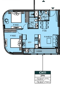 BE2-03.11.PNG Căn hộ  Vinhomes Grand Park hướng Tây Nam, diện tích 79.9 m²