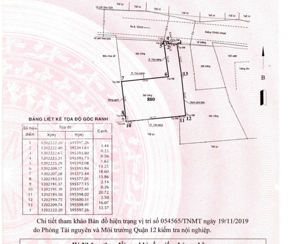  Đất nền Đường Tân Chánh Hiệp 10 diện tích 1,075m² pháp lý sổ hồng.