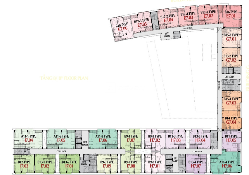 Căn hộ Phú Mỹ Hưng Midtown hướng ban công đông bắc không có nội thất diện tích 75m²