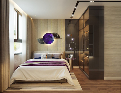 Căn hộ Opal Skyline, Thuận An Căn hộ Opal Skyline tầng 28 thiết kế 2 phòng ngủ, không có nội thất.