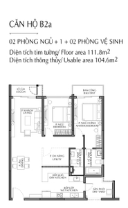 Căn hộ Diamond Brilliant, Quận Tân Phú Căn hộ Diamond Brilliant tầng 6 thiết kế 3 phòng ngủ, tiện ích đa dạng.